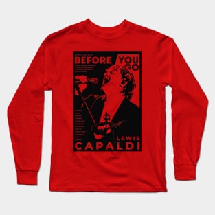 Lewis Capaldi Concert Silhouette Long Sleeve T-Shirt